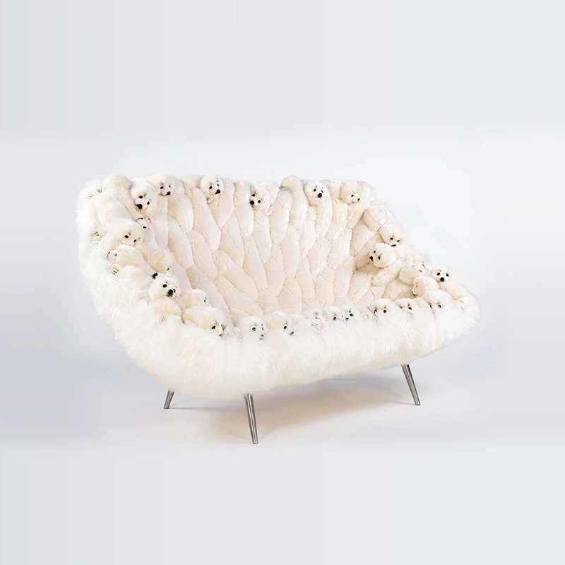 Modern wool sofa master creative doll designer double sofa