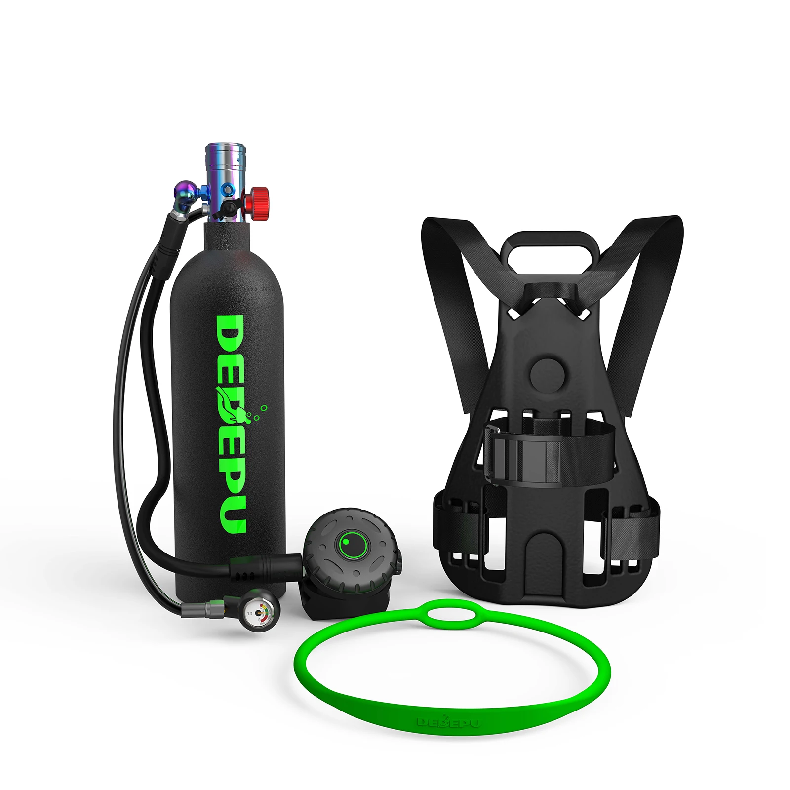 Dedepu 2.3L Full Diving Equipment BCD Scuba Diving Air Tank with High Pressure Oxygen Suits and Accessories