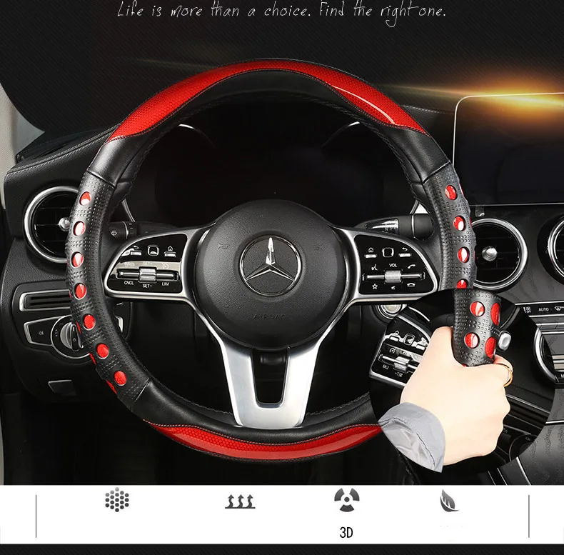 Hotsale Steering Wheel Cover Universal Leather Steering Wheel Cover 38cm Car Steering Wheel Cover