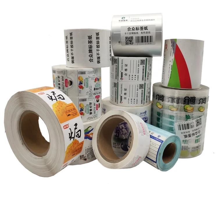 Coated paper 40x25mm customized product barcode printing self-adhesive label