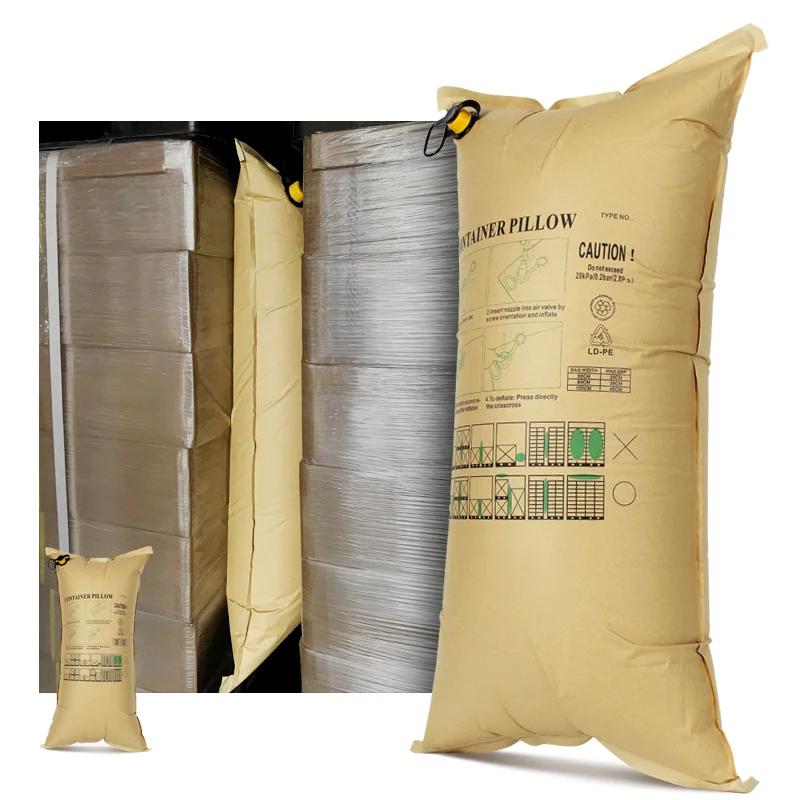Cargo Loading Protection Reusable Kraft Outer Paper Air Dunnage Bag for Container and Truck