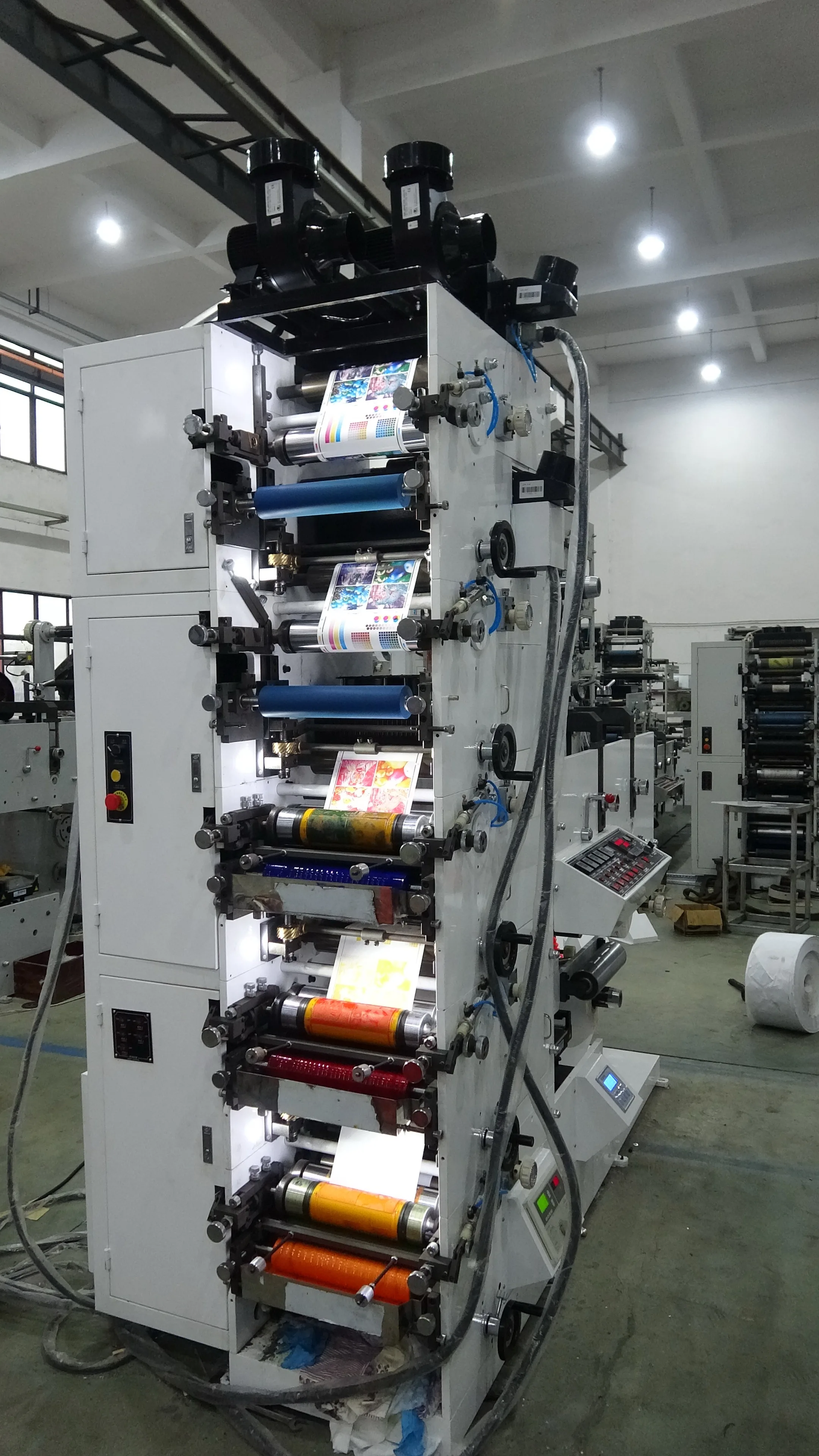 KINGSUN FP-320G Model  4 color self adhesive paper flexo label printing machine