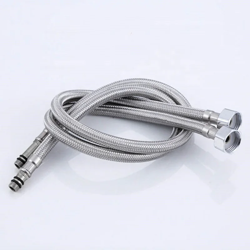 304 Stainless steel Flexible Hose Braided pipe Kitchen Sink Faucet Flexible Pipe  Plumbing Braided Hose for Mixer