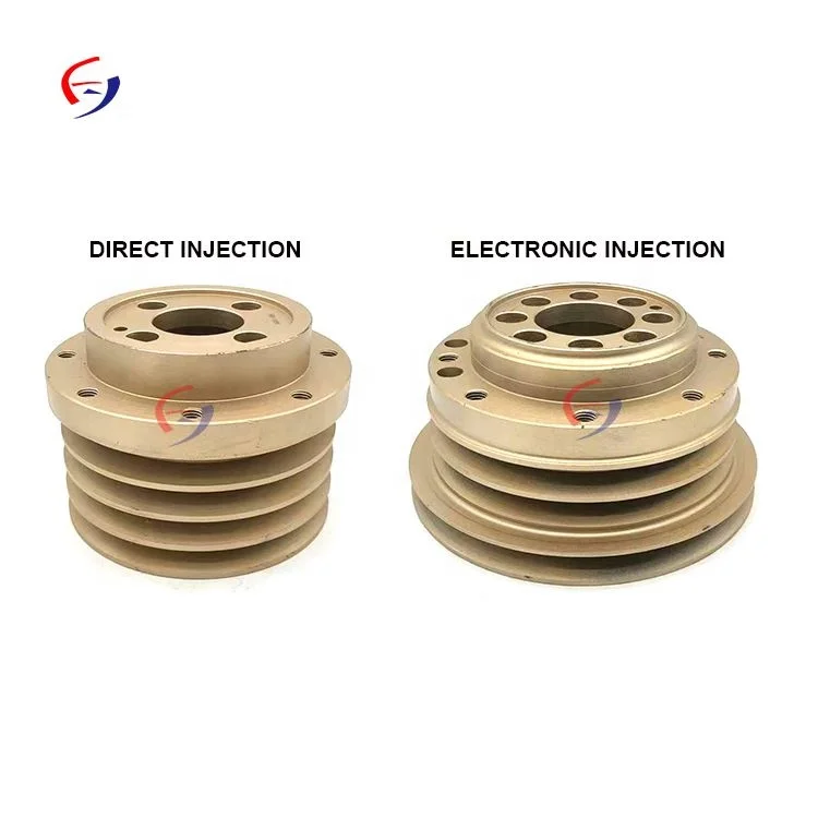 6WG1Crankshaft belt pulley tensioner Four groove direct/electronic injection for excavator ZAX450-3G ZAX470-5 ZAX470-3