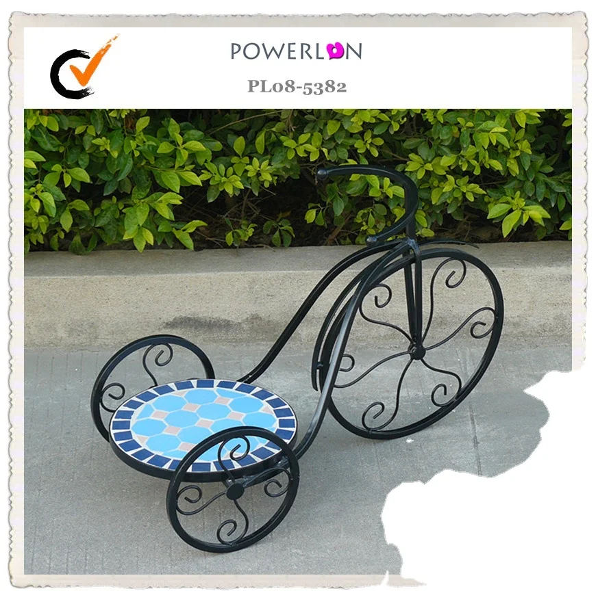 
All White garden wrought iron flower pot stands 