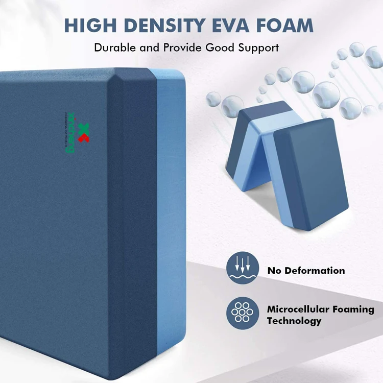 Wholesale Professional High Density Premium EVA Foam Blocks Lightweight Yoga Articles Eco Friendly Yoga Bricks with Your Logo