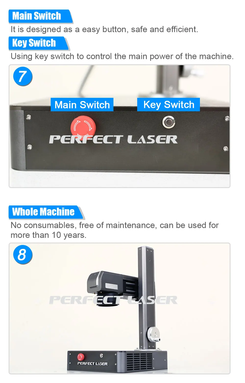 Perfect Laser Mini Desktop Laser Marker 10w 20w Desktop Diy Fiber Laser Marking Machine Mark For Metal Pvc Tube Rings