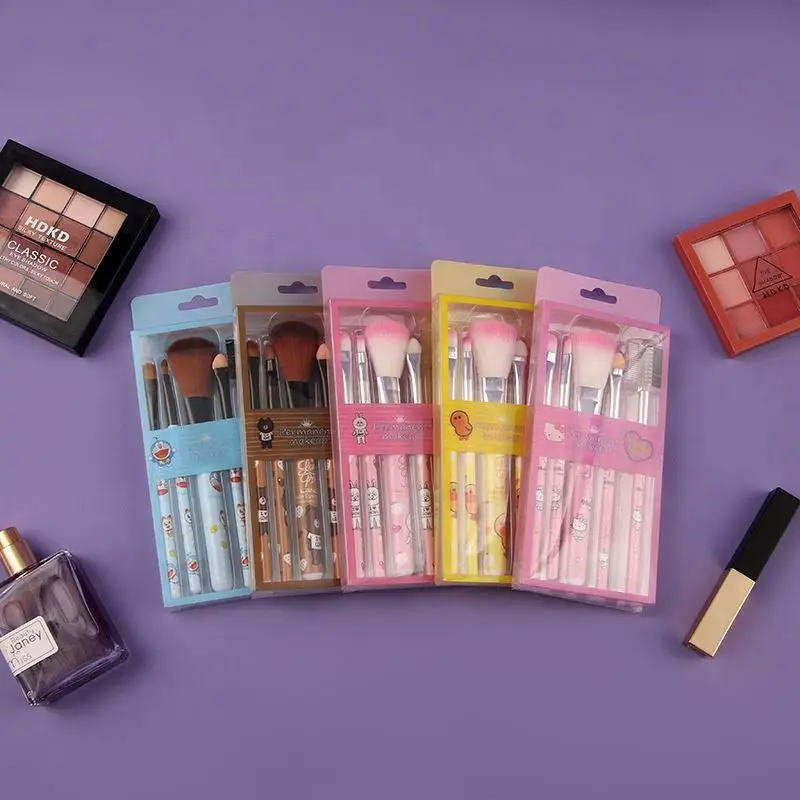 Factory Direct Cosmetic Brush Kit Makeup Brush Set 5pcs Kitty Cat Hello Kitty Synthetic Hair 30 Sets