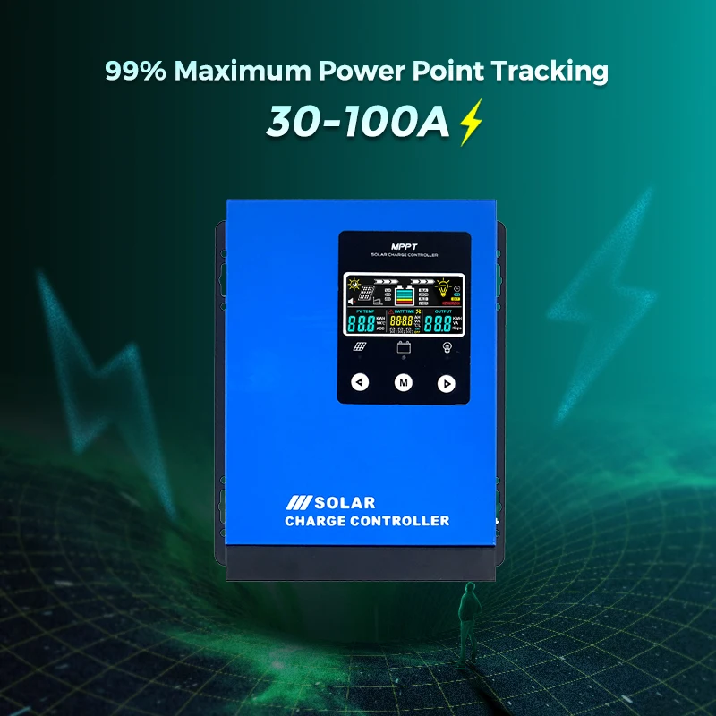 Factory Direct sale 48V  30a 40a50a 60a solar charger controller mppt with Lcd display and wifi communication