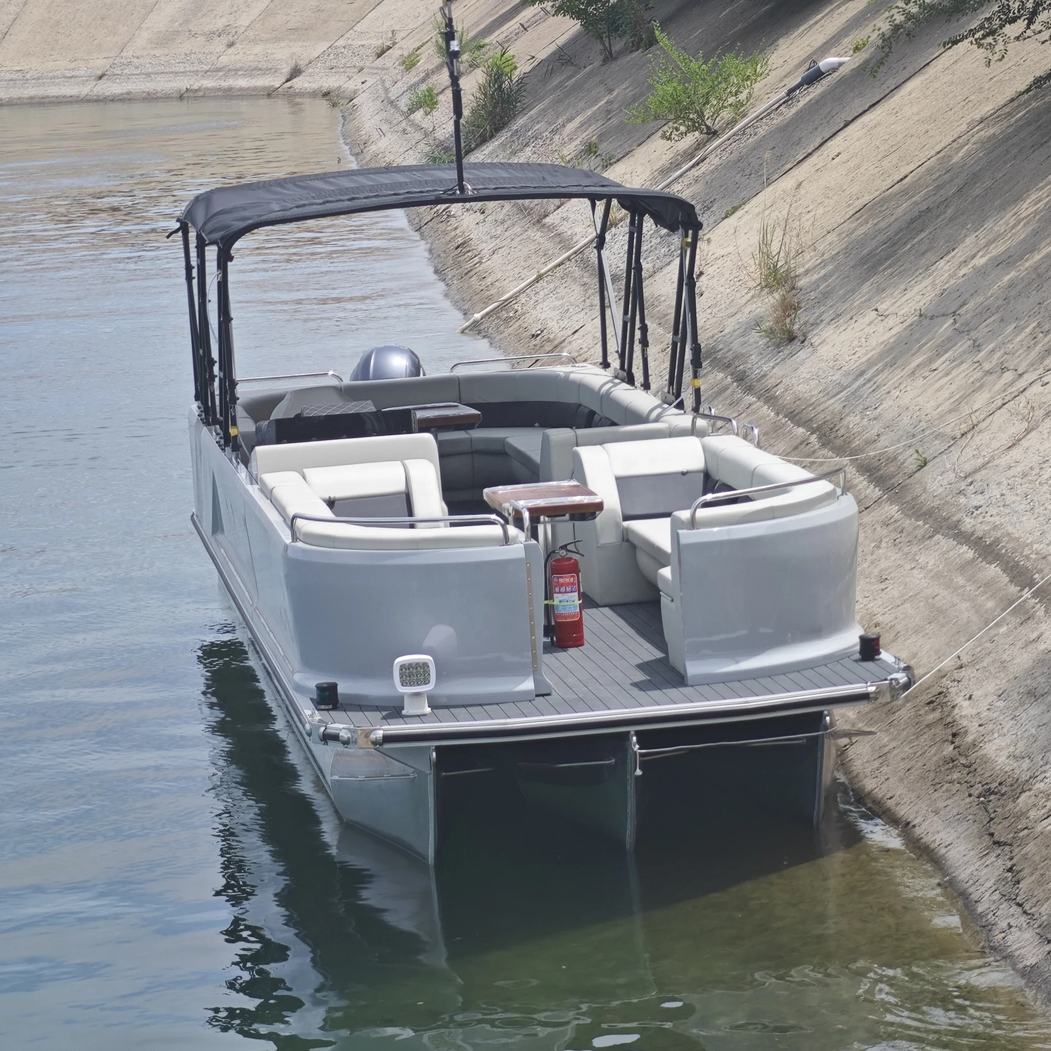 Fiberglass 30FT 9m Sport High Speed Tritoon Boat for sale