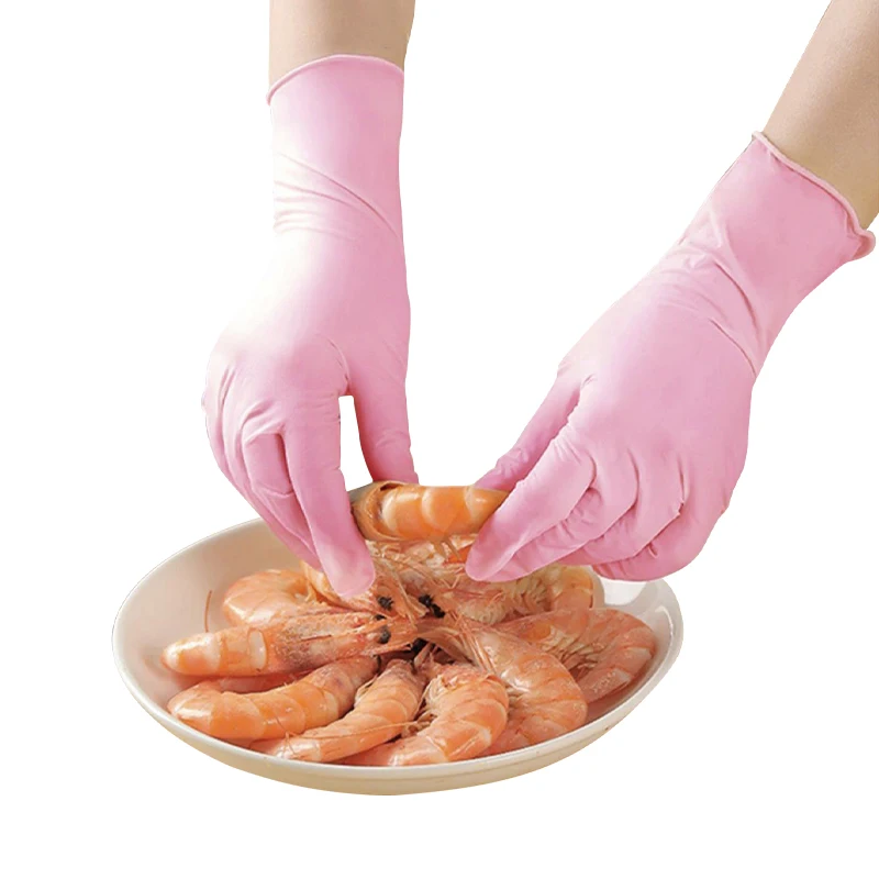Waterproof Kitchens Hair Dyeing Beauty Salons Gadgets Durable Household Cleaning Disposable Nitrile Gloves