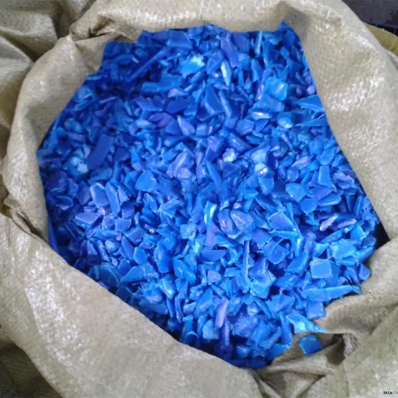Перемолоть HDPE Синие барабанные хлопья Китайский Ведущий завод пластиковое сырье