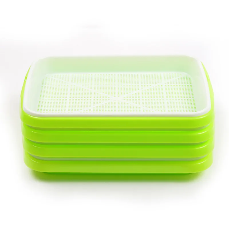 Plastic Seed Sprouter Trays, BPA Free Green Germination Tray, Reusable Nursery Seedling Sprouting Tray
