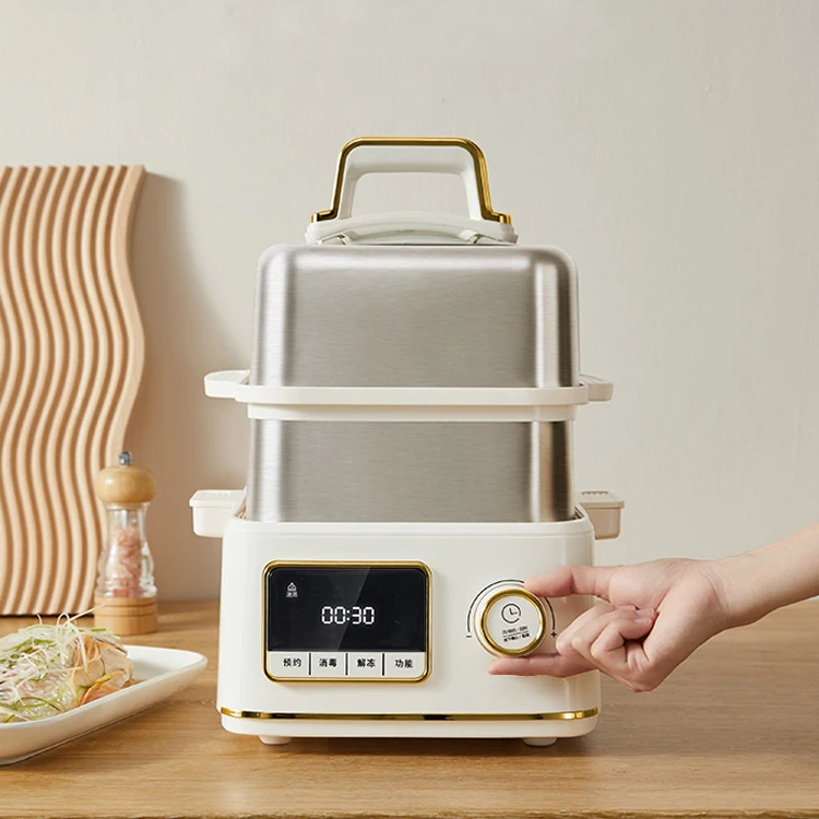 10L Fast Heating Pot Digital Stainless Steel Electric Steam Cooker Food Steamer