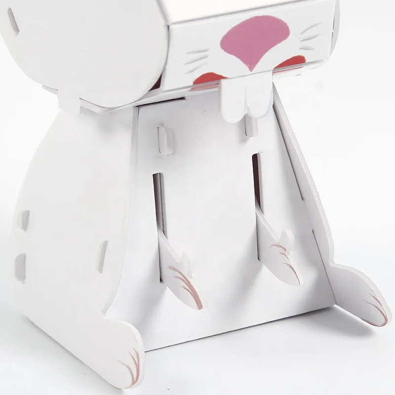 KT board Custom DIY paper puzzle 3d paper puzzle mini puzzle rabbit design