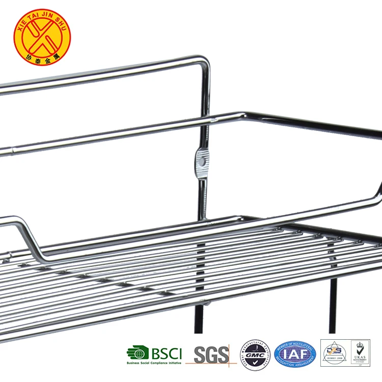 Hot Sale stainless steel bathroom Three layer sundries shampoo rack