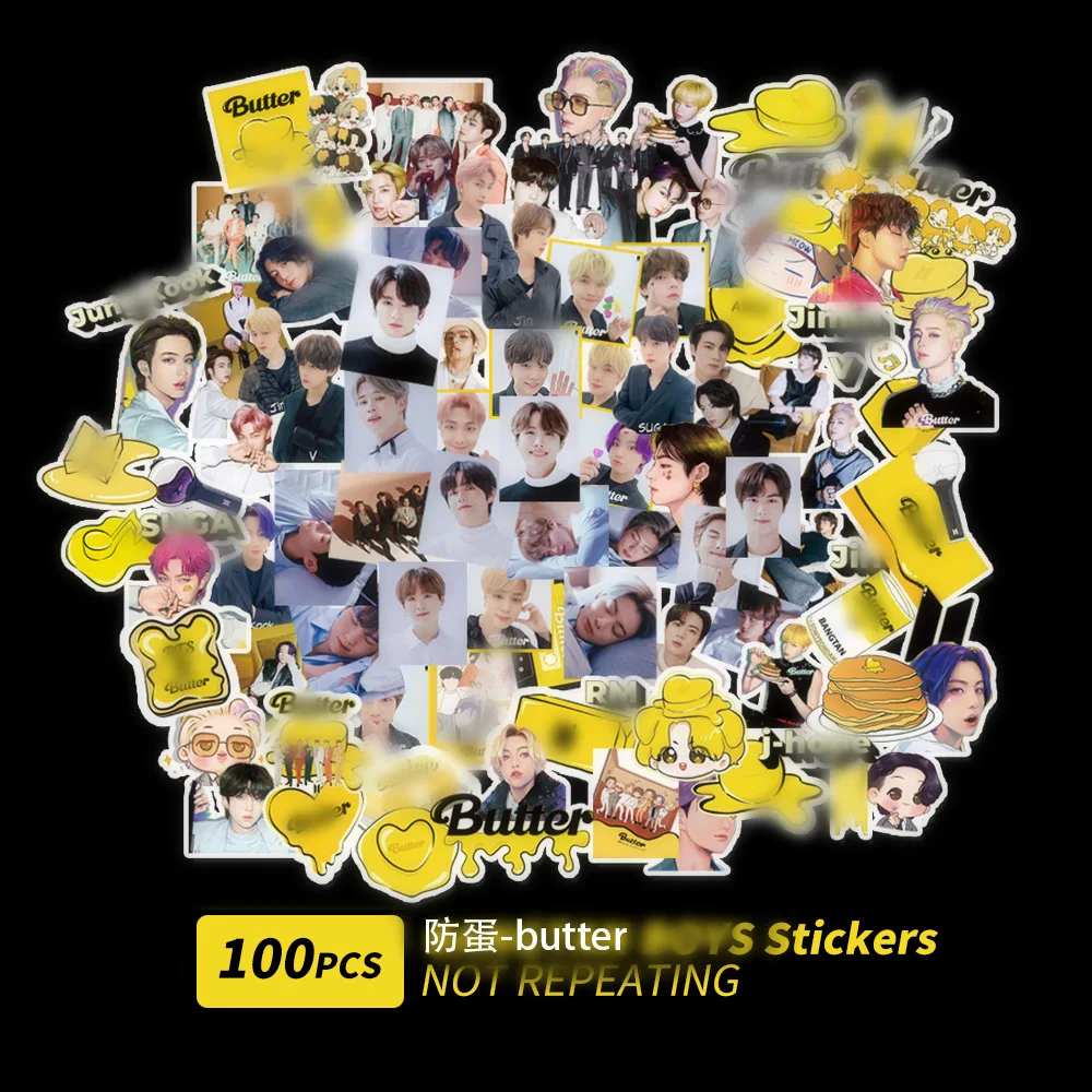 Wholesale 2023 Newest Korean Stickers Cartoon Stickers Bang TWICE Stray Pink Seventeen kids GOT Butter Sticker