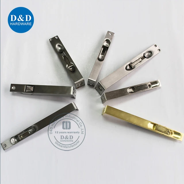 Stainless Steel Concealed Box Type Flush Door Bolt for Rebated Double Door