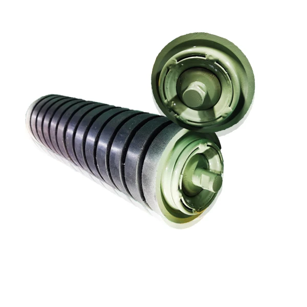 Wholesale Conveyor Roller Suppliers  Rubber Lagging Impact Roller used in heavy duty industry