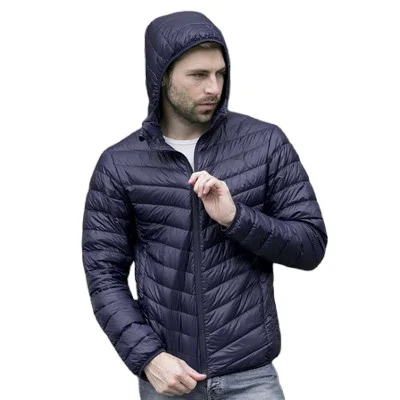 New OEM Washable Goose down jacket men backpacking Jacket windproof waterproof down jacket  with hood