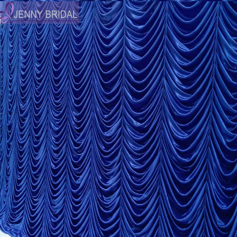 BCK073B Фотофон ткань Королевский синий фон Свадебный фон занавески