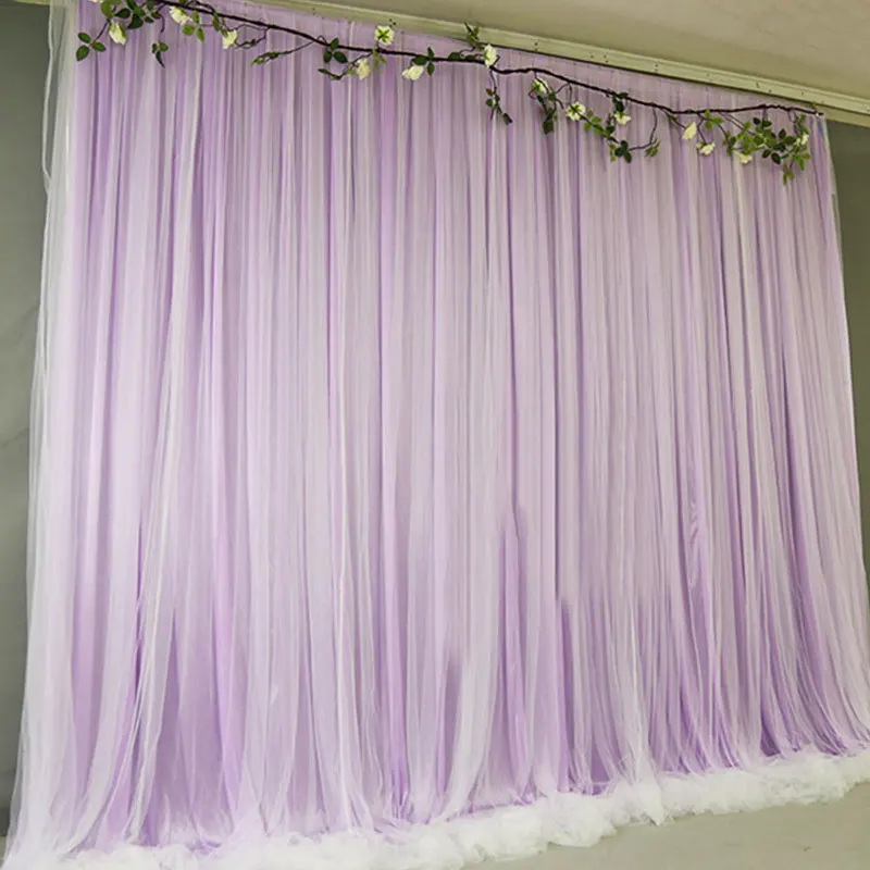 Most wanted products Customization Multipurpose wedding and birthday party stage background decoration gauze curtain