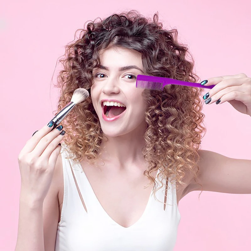 Wholesale Custom Logo Edge Hair Brush Pintail Double Sided Eyebrow Comb 3 in 1 Edge Control Brush