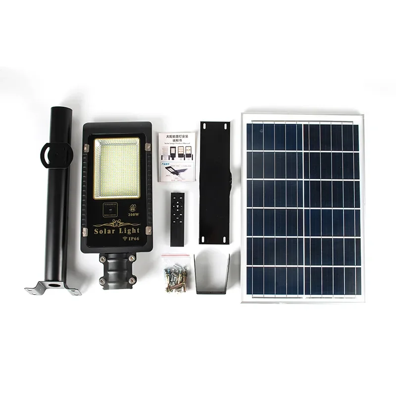 COVEDA Intelligent Radar Sensing Decorative Theme Park 200 300 Watt SMD Split Solar Panel Led Street Light