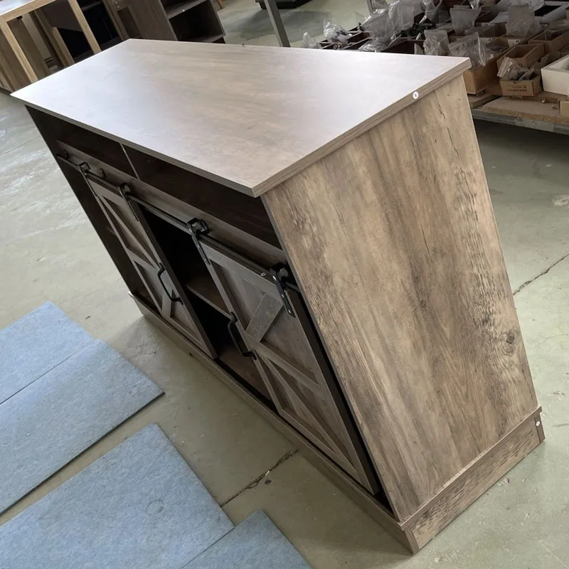 wholesale solid  retro Particle Board extra long tv bench for furniture