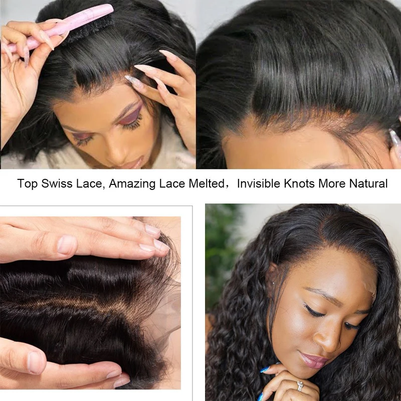 Wholesale Cuticle Aligned Remy India Human Hair Wigs 150 Density Factory Price 13x4Front Lace Frontal Water Wave Wig Virgin Hair