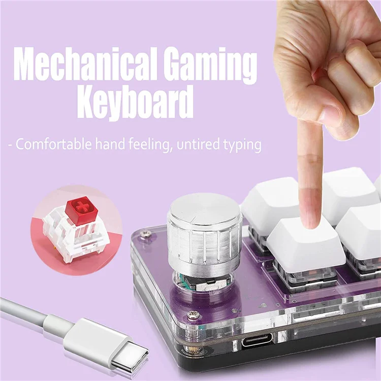 Изготовленный На Заказ программирования макро клавиатуры Механическая PLug and play 6-тип ключа C OSU мини клавиатура USB игровая/офиса/музыки/медиа