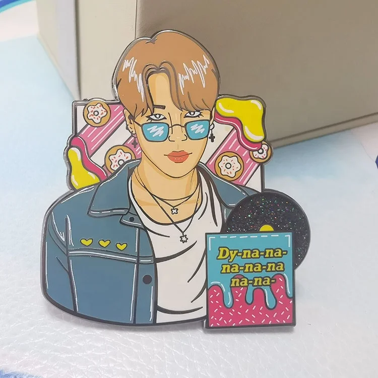  Корейский kpop BTS jungkook розовое золото твердая эмаль блеск