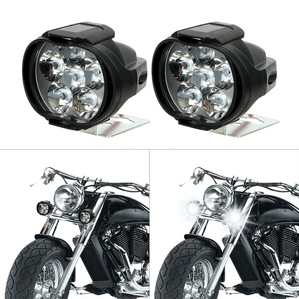 
Wholesale 2Pcs Motorcycles Headlight White Super Bright 6 LED Working Spot Light Motorbike Fog Lamp Led Lights 