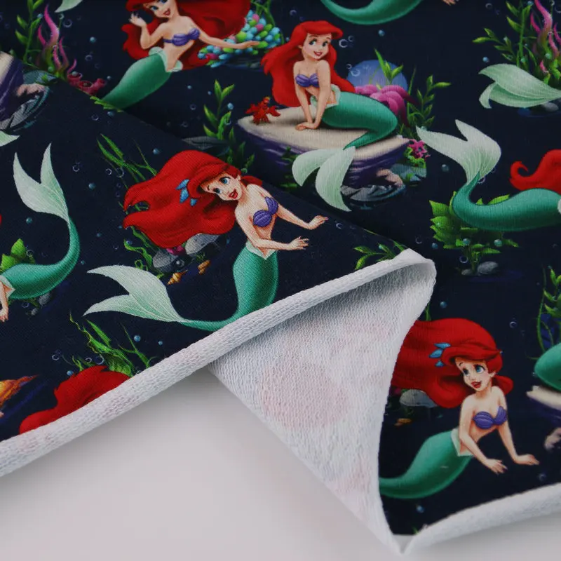 95% cotton 5%spandex printed fabric cotton french terry fleece knitted Hoodie Terry Fabric