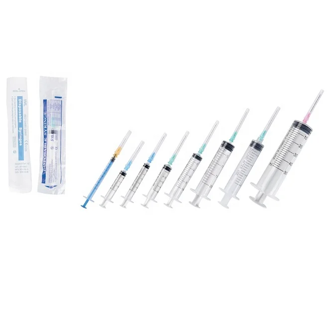wholesale veterinary disposable syringes with needles PE packaging