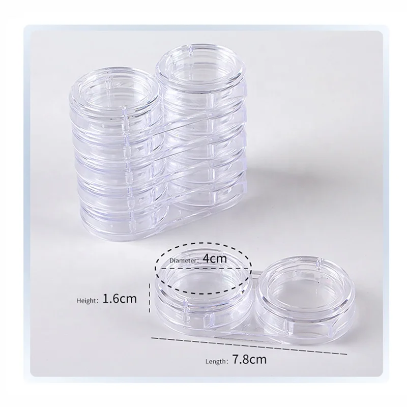 Nail kit professional 12 grid rotating acrylic diamond manicure tool glasses jewelry box