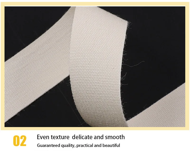 Manufacturers spot this white cotton webbing cotton trademark belt 0.5-8CM plain weave webbing trademark printing webbing