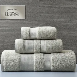 Wholesale high quality thick soft terry 3 pcs face hand bath 100 cotton towel set