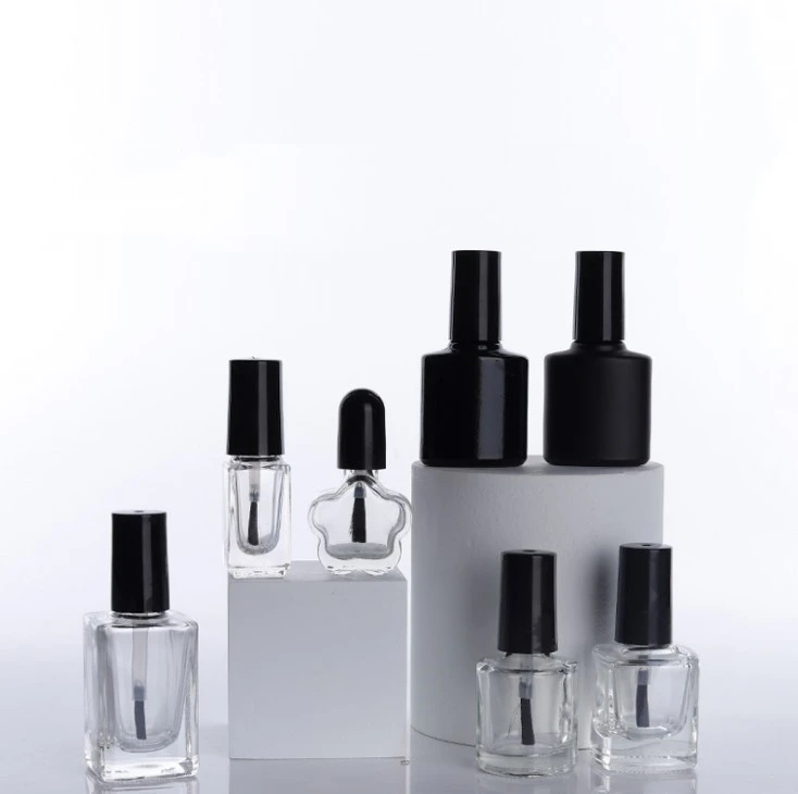 2ml3ml5ml10ml15ml Round Square Nail Polish Glass Bottle With Brush Small Empty Bottle
