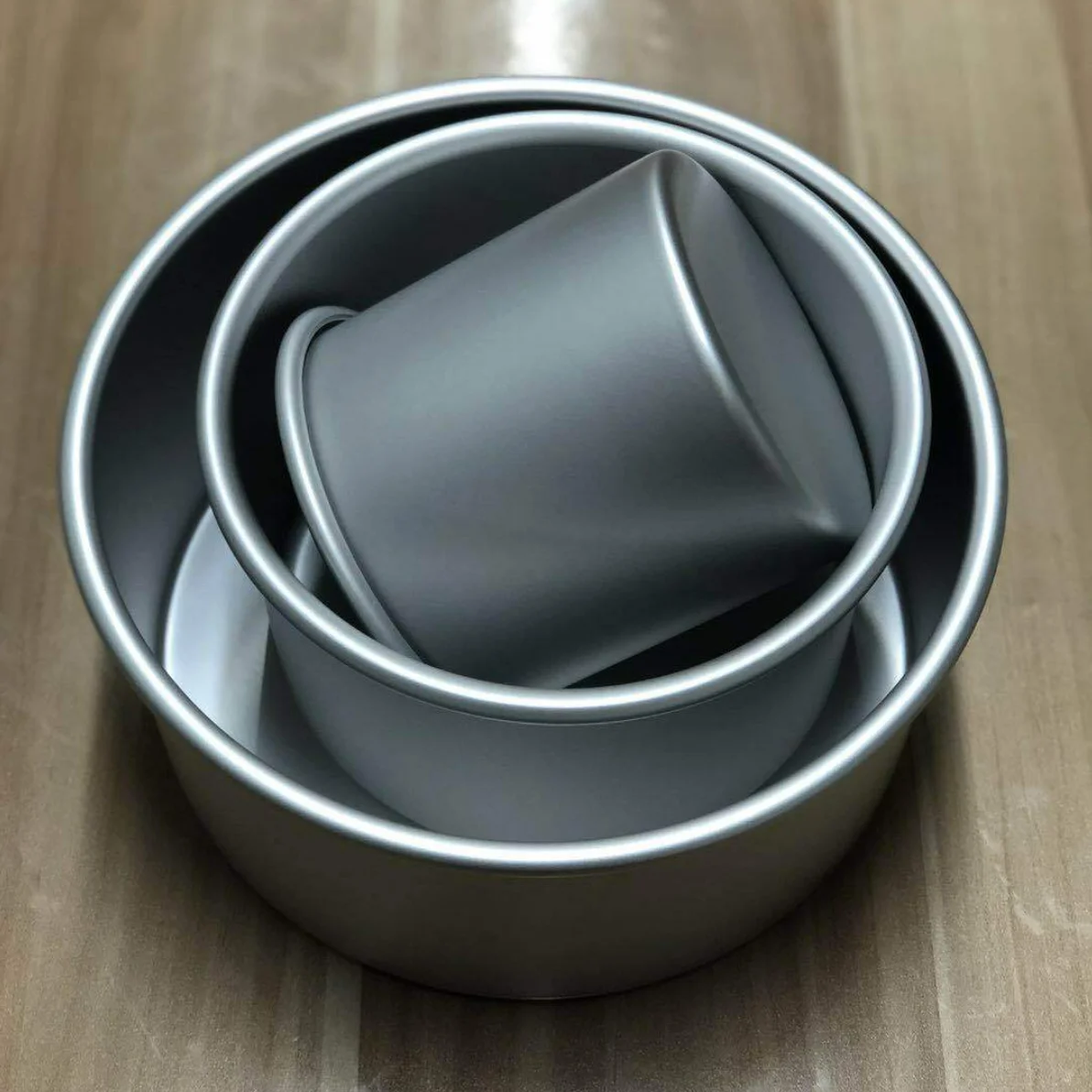 Fixed Bottom Aluminium Alloy Anodized Baking Pans For Cake / Deep Dish Cake Pans