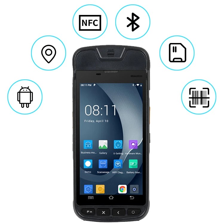 Urovo i9000s Portable pos terminal Handheld Android NFC pos machine with 2D barcode scanner