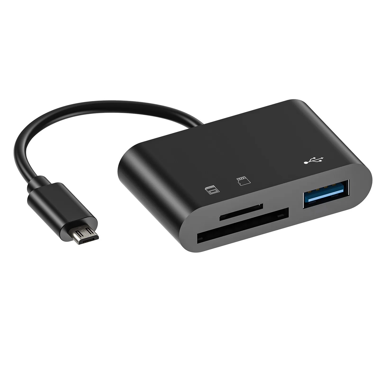 3 In 1 Micro USB Type C OTG Adapter USB TF SD Card Reader for mobile phone