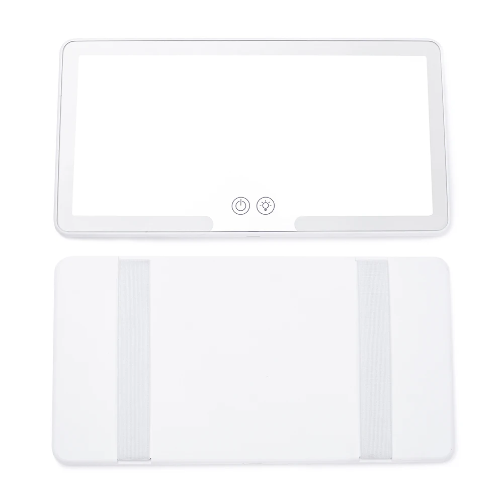 Rechargeable Travel Makeup Mirror Led Car Sun Visor Vanity Mirror With Lights