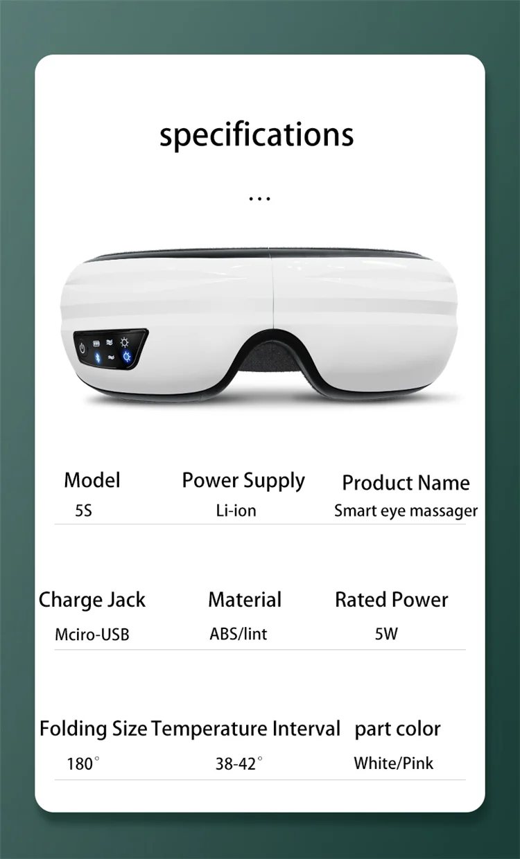 2023 New Products Hot Sale Eye Massager Stress Relief Machine With Adjustable Heat