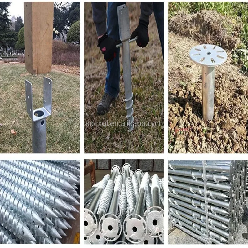 Hot-dip galvanized casting pile photovoltaic spiral pile carbon steel new energy power station building