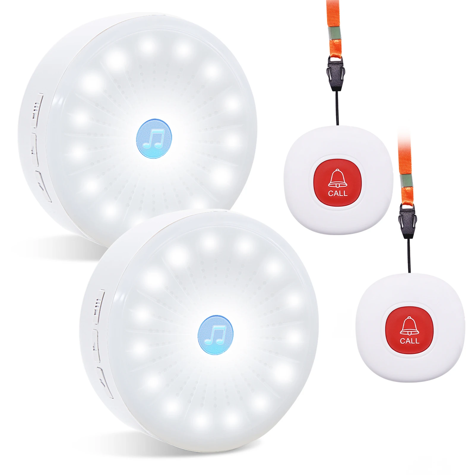 Daytech LB05 2-2 500+ Feet Long Range Night Light Receivers Wireless Call Button Nurse Calling Alert Caregiver Pager System