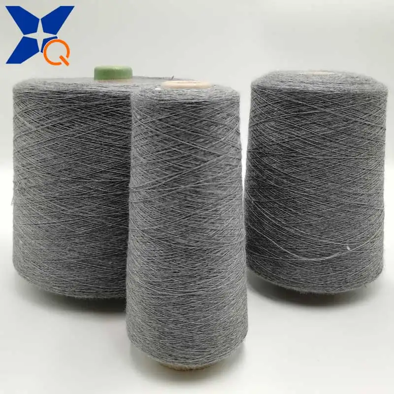 Nm26/2plies 35% carbon inside staple fiber blended  65% bulky acrylic  knitting touchscreen