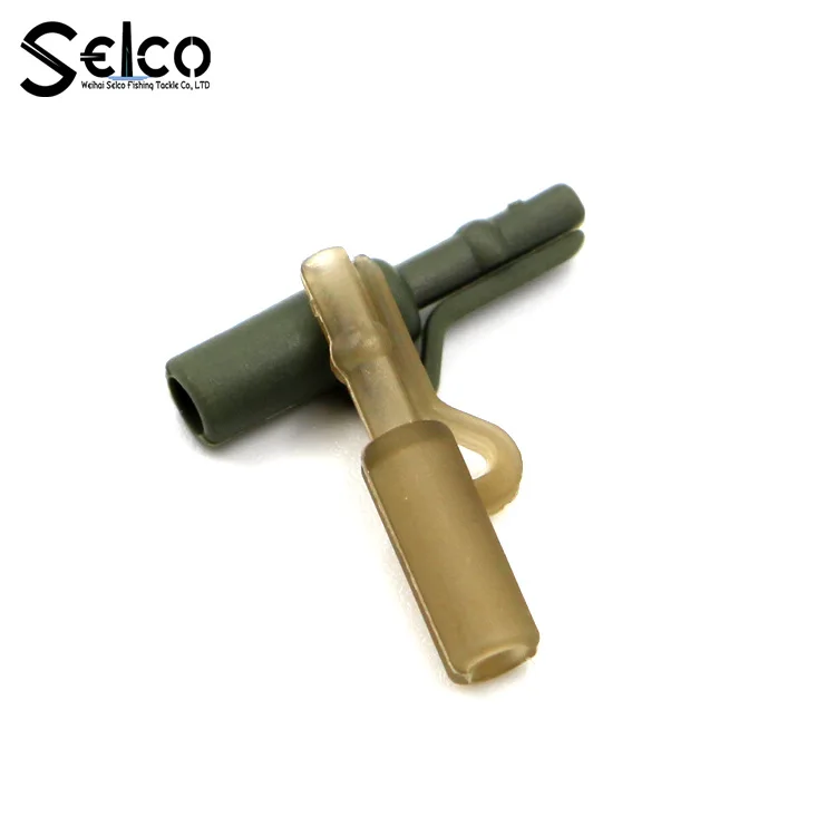 Selco Safety Lead Clip With Locking Pin Green Brown Carp Fishing Terminal Tackle Safety Clips LEAD CLIP