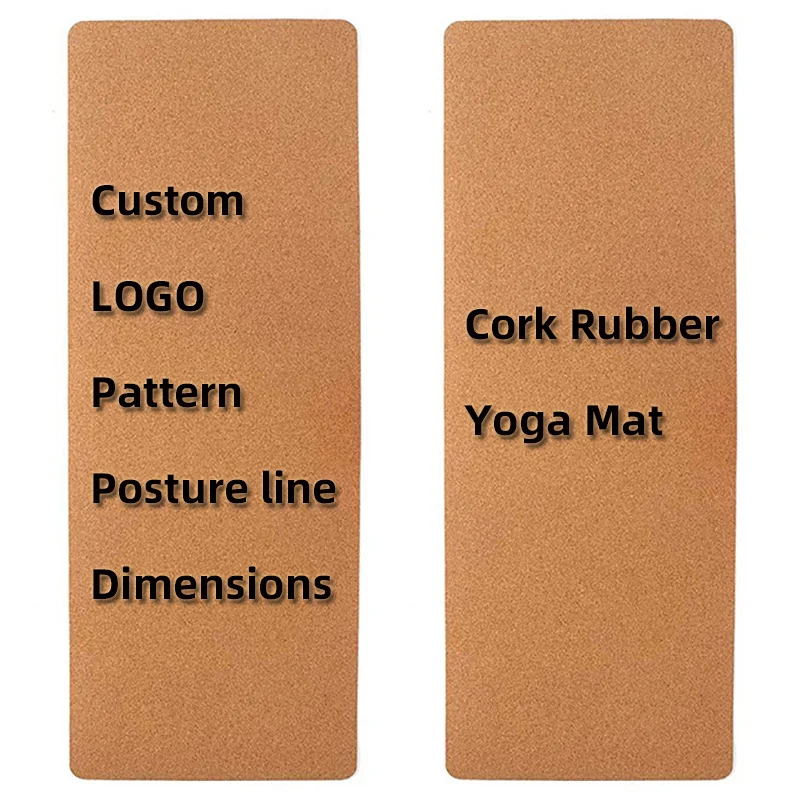 Hight Quality Natural Cork Yoga Mats Custom Logo Posture Line Meditation Cushion