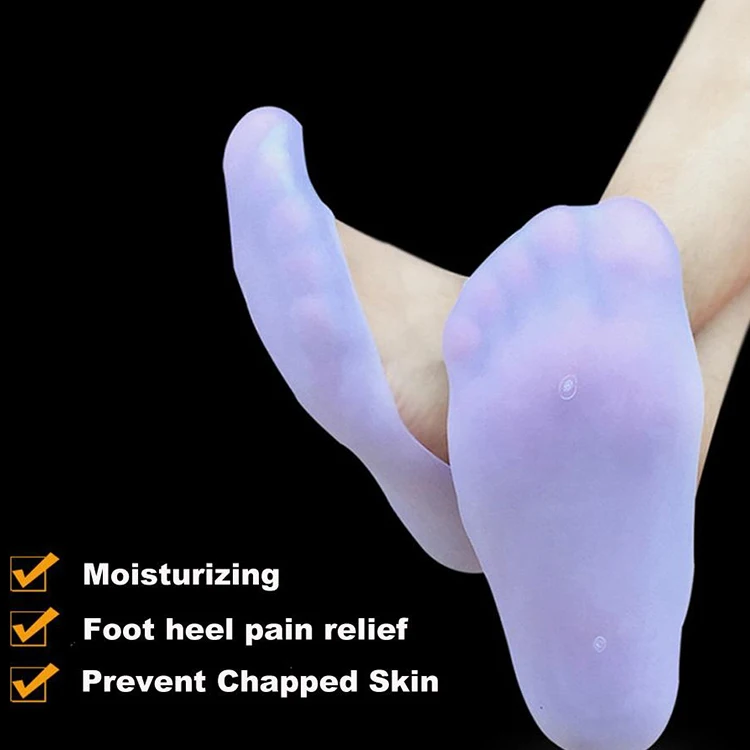 Professional Factory made Summer dance cover Soft Gel Heel Socks non-slip Gel Moisture Socks